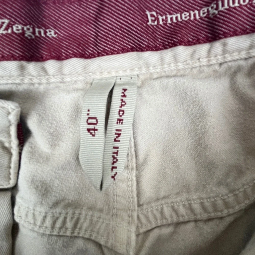Ermenegildo Zegna Chino‎ Pants 37x27 (IT 40) Beige Cotton Italy Luxury